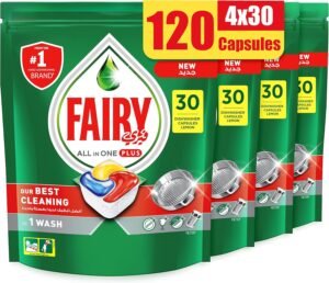 أقراص تنظيف غسالة الأطباق الكل في واحد بلس من فيري ، 5 أقراص