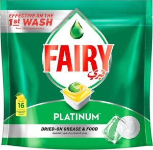 كبسولات منظف لغسالة الاطباق الاوتوماتيك برائحة الليمون من فيري، 16 كبسولة