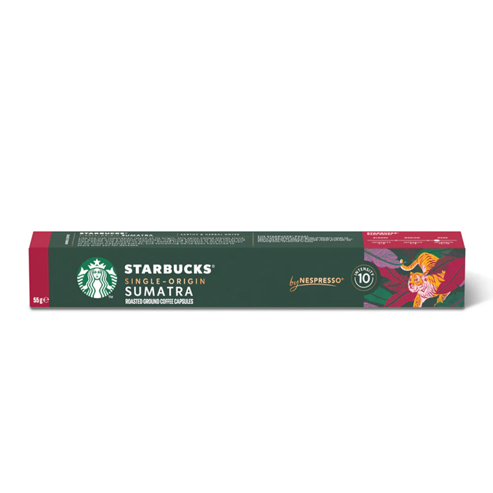Starbucks Nespresso Compatible Sumatra Pods - 10 Capsules