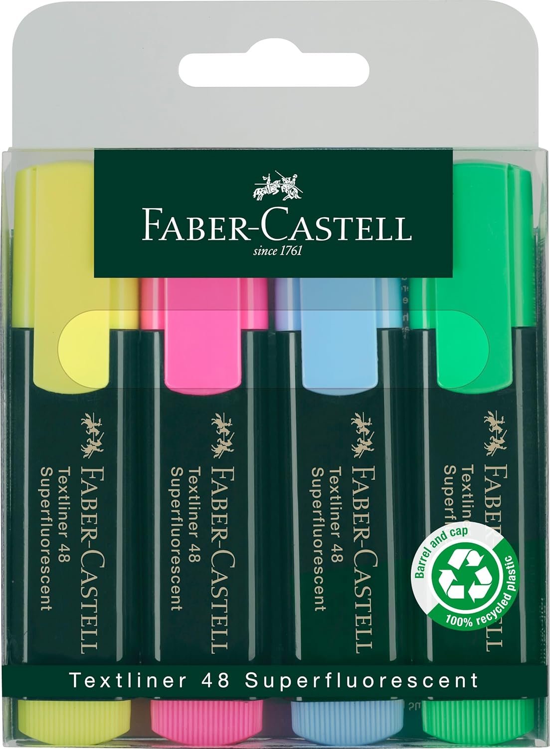 Faber Castell Highlighter - Assorted Colors - 4 Per Pack