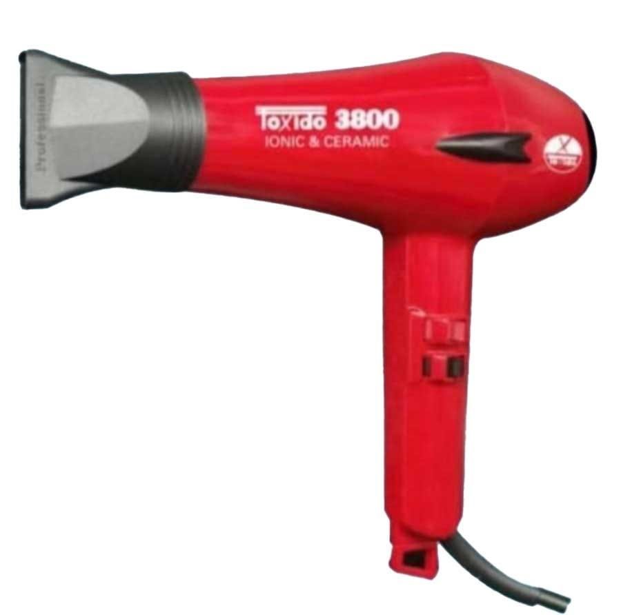 مجفف شعر توكسيدو 3800 وات - أداء تجفيف فائق بإعدادات متعددة، عناية أيونية وحماية من الحرارة الزائدة (HG-686 (أحمر))، 3800.0 واط ايطالى اصلى